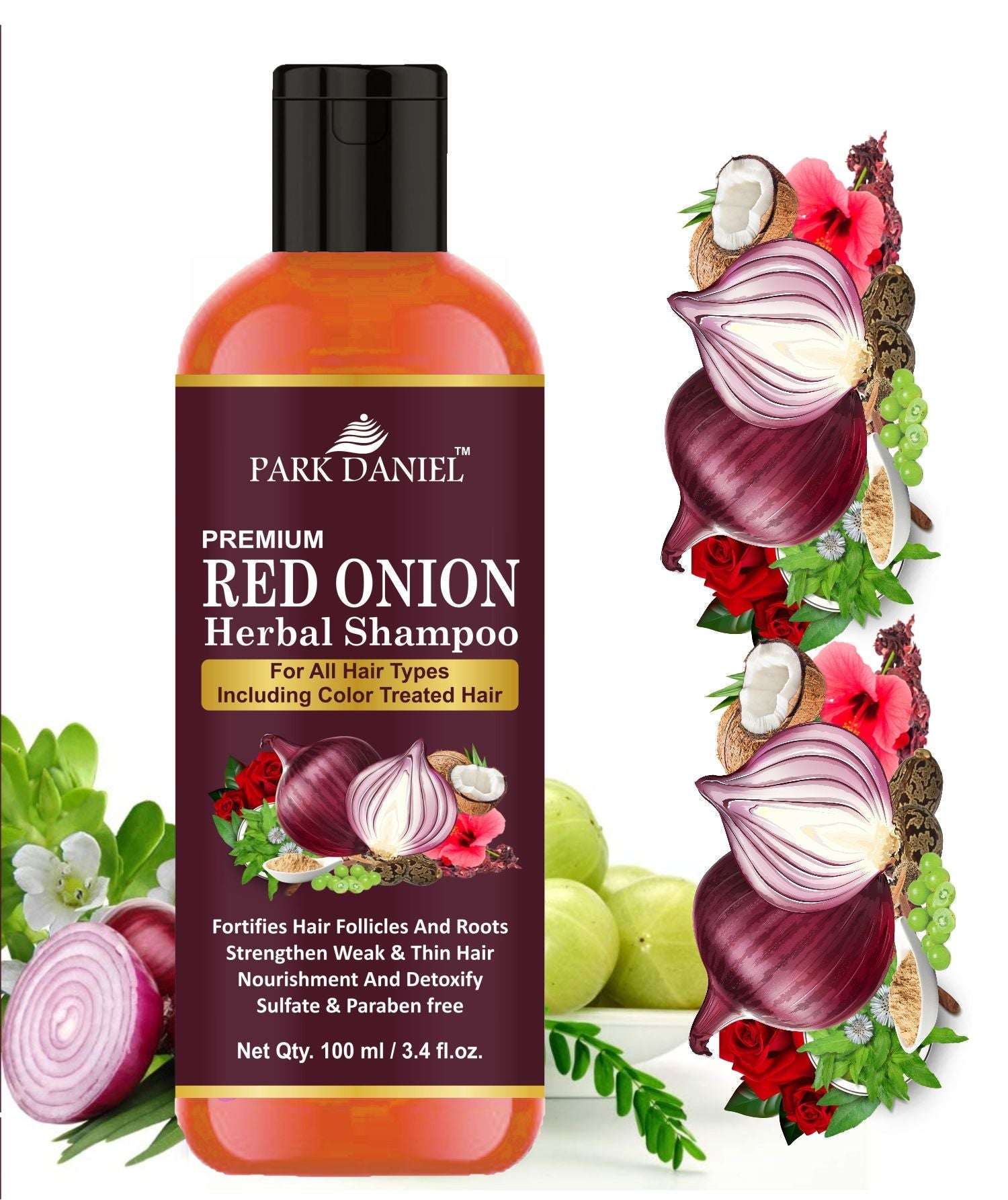 Park Daniel Red Onion Shampoo & Onion Ginger Shampoo Combo Pack Of 2 bottle of 100 ml(200 ml)