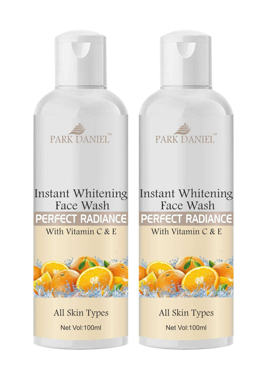 Park Daniel Instant Whitening Face Wash for Instant Face Whitening & Brightening Combo Pack of 2 Bottles of 100 ML (200 ML),