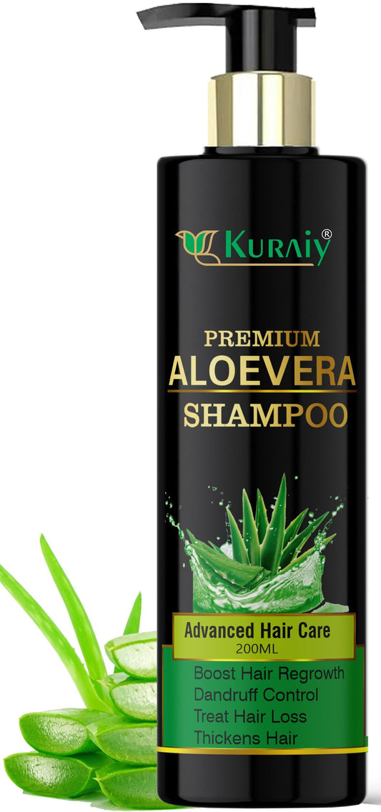 Kuraiy natural herbal Aloe Vera Shampoo 200 ml - Paraben Free Organic Shampoo  (200 ml)