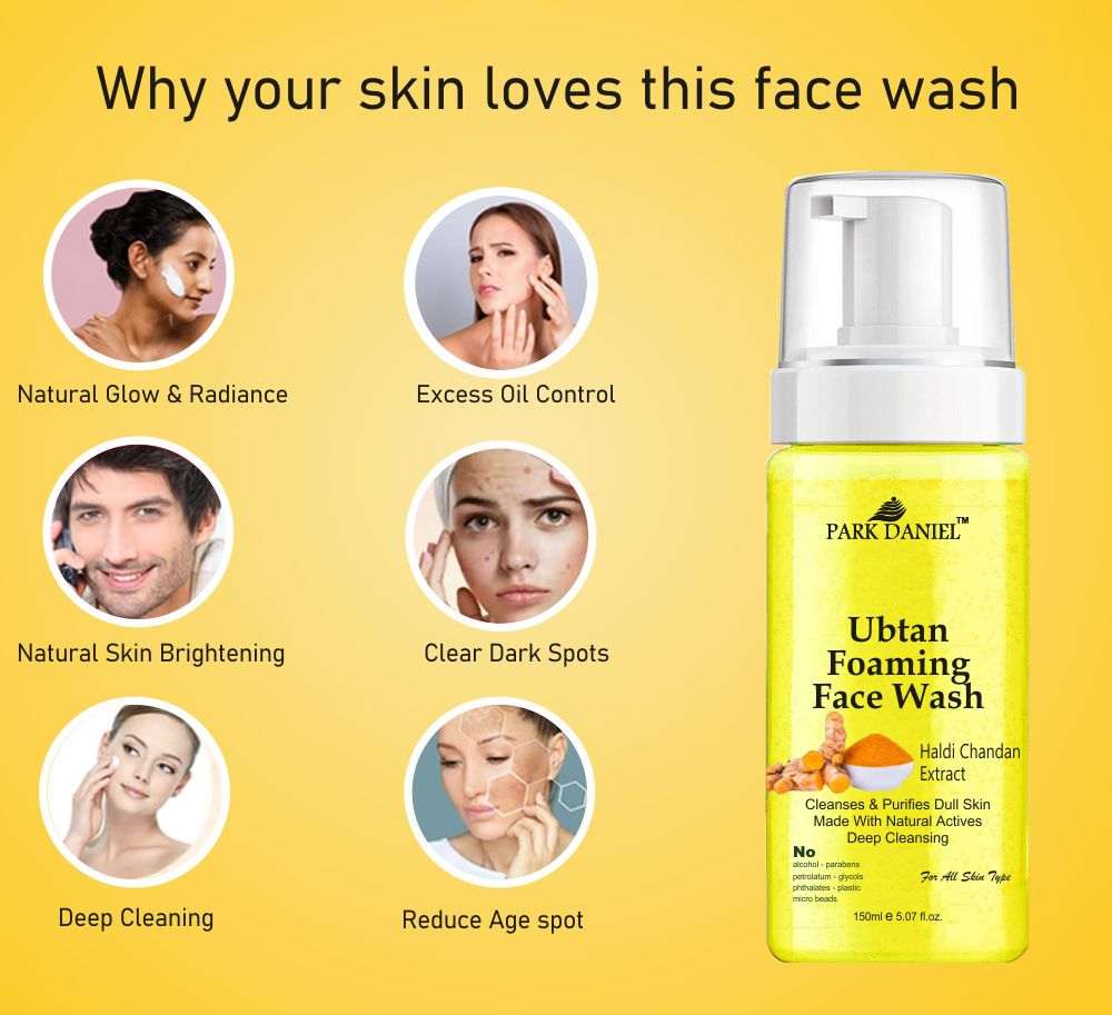 Park Daniel Ubtan Foaming Face Wash For Deep Cleansing for Normal to Dry Skin 150 ML