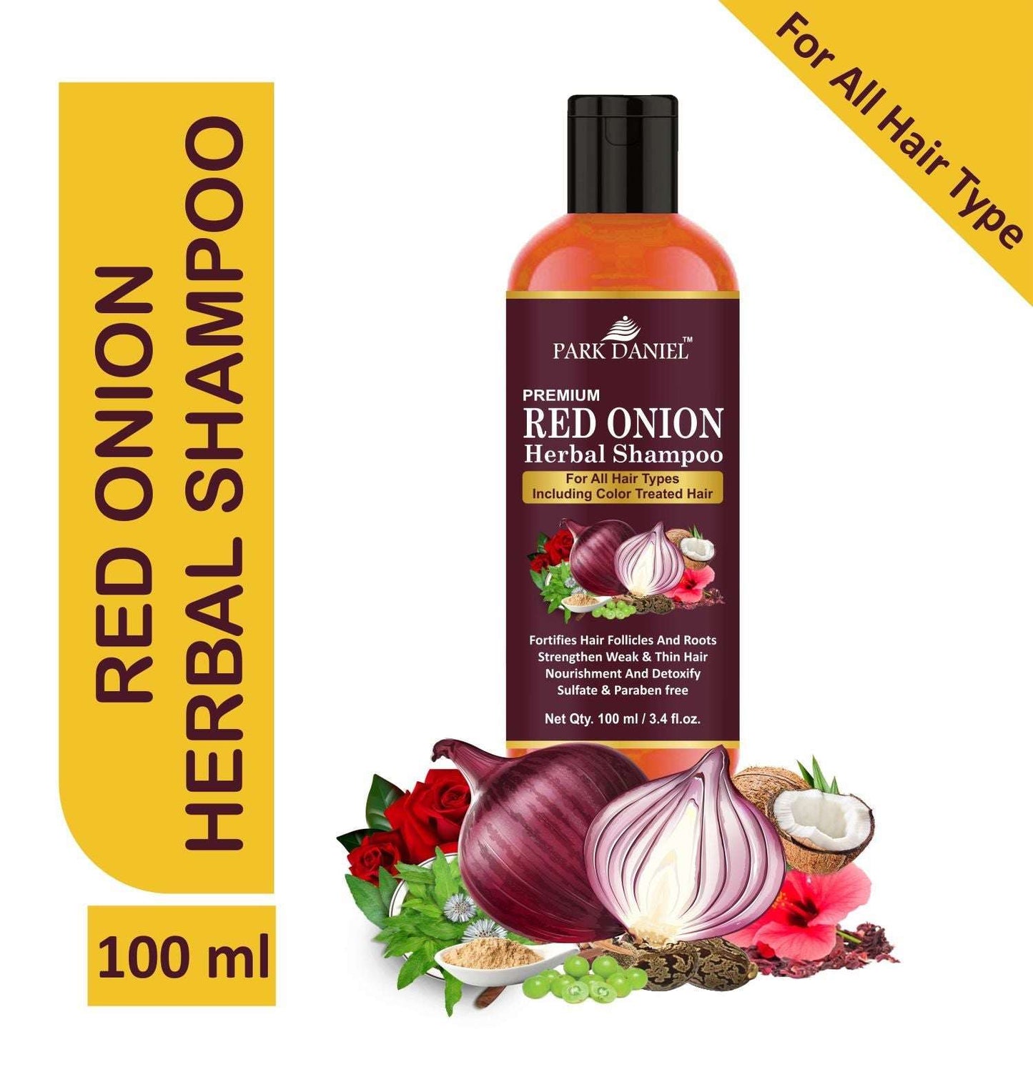 Park Daniel Red Onion Shampoo & Onion Ginger Shampoo Combo Pack Of 2 bottle of 100 ml(200 ml)