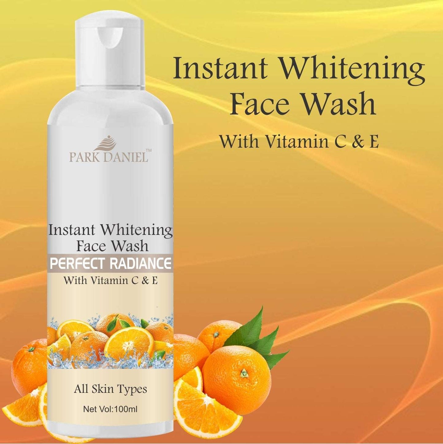 Park Daniel Instant Whitening Face Wash for Instant Face Whitening & Brightening Combo Pack of 2 Bottles of 100 ML (200 ML),