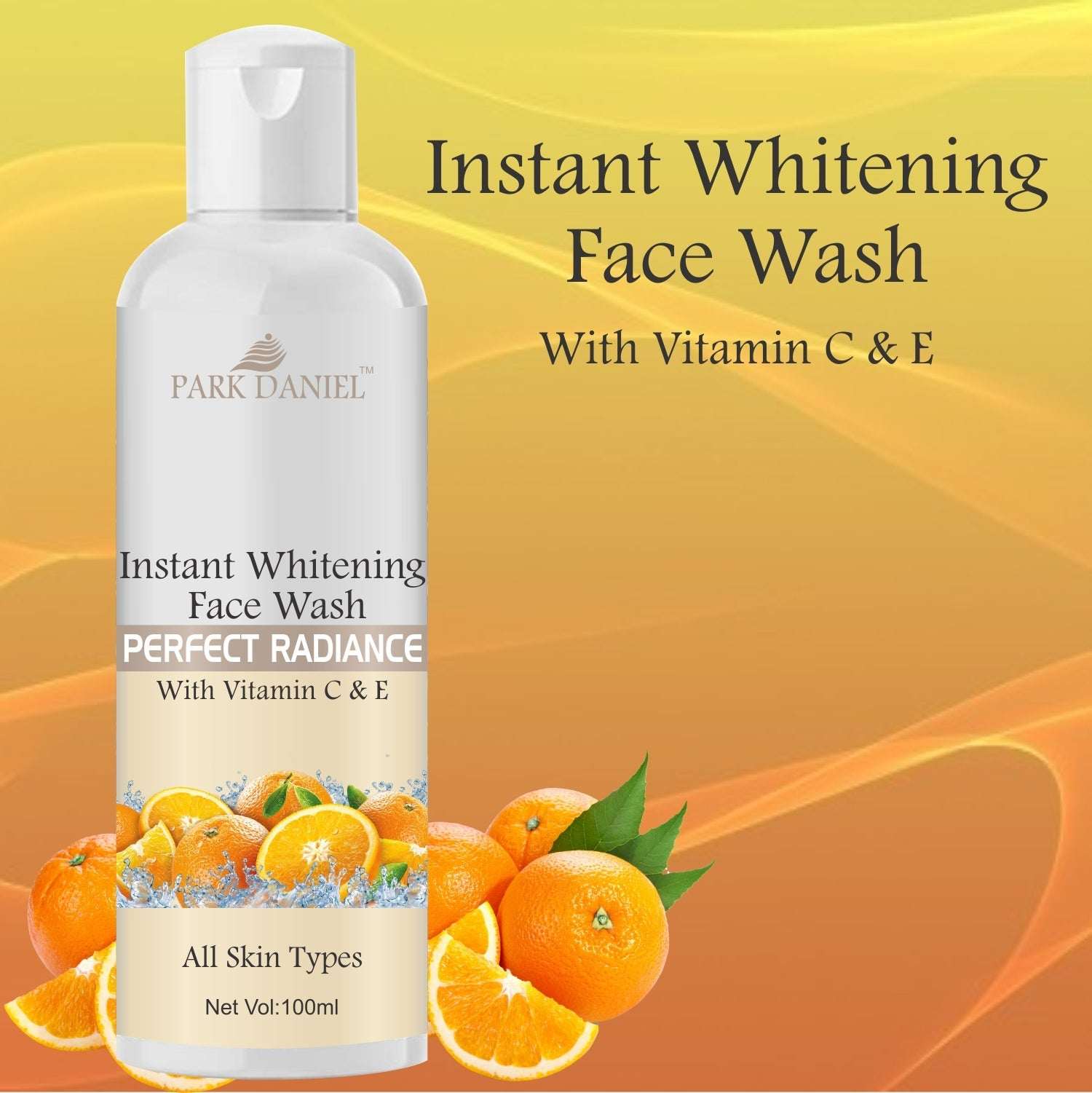 Park Daniel Instant Whitening Face Wash for Instant Face Whitening & Brightening Combo Pack of 2 Bottles of 100 ML (200 ML),