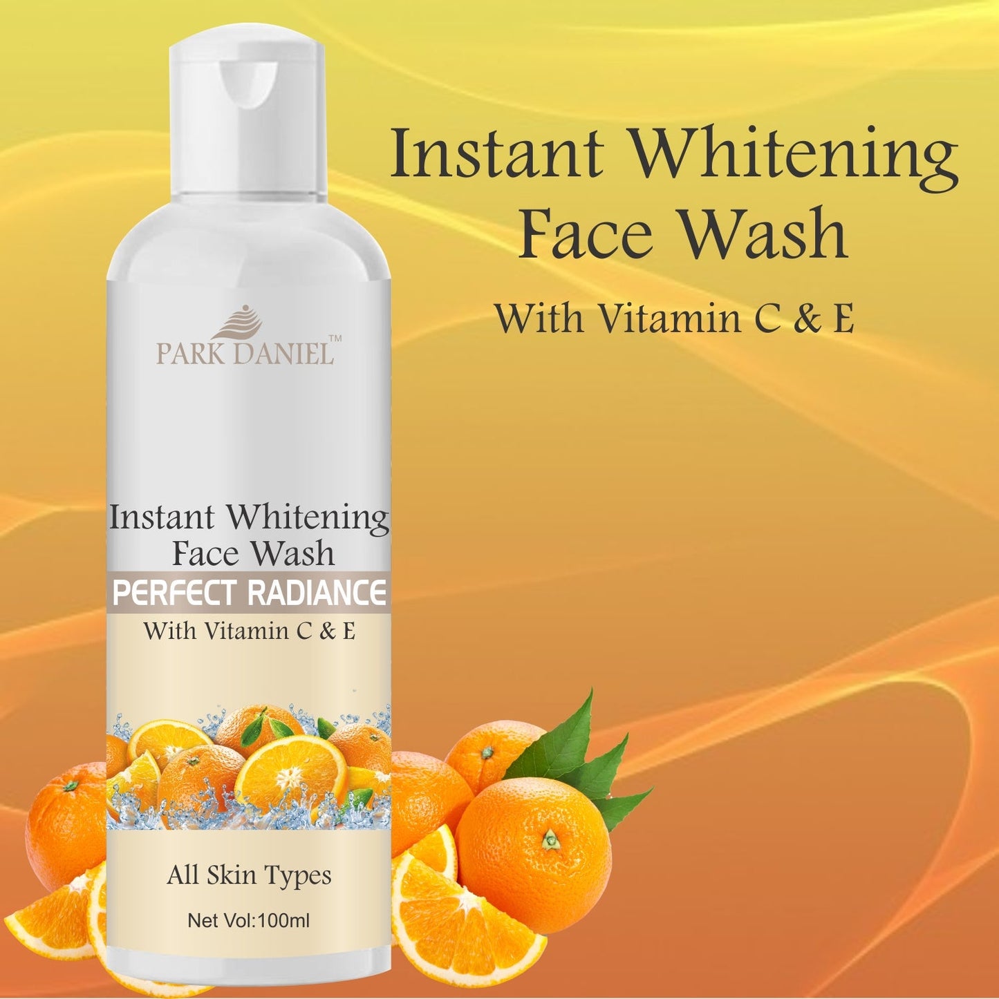 Park Daniel Instant Whitening Face Wash for Instant Face Whitening & Brightening Combo Pack of 2 Bottles of 100 ML (200 ML),