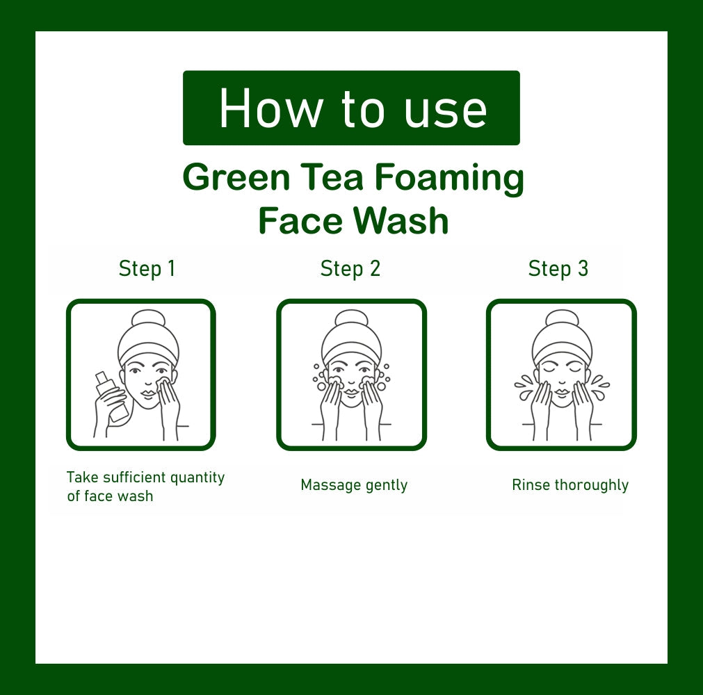 Park Daniel Natural Green Tea Foaming Face Wash For Deep Cleansing for Normal to Dry Skin 150 ML