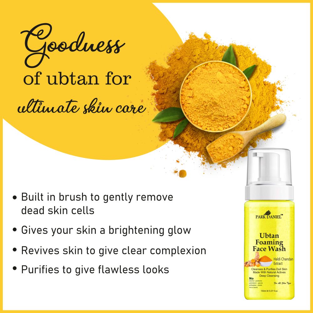 Park Daniel Ubtan Foaming Face Wash For Deep Cleansing for Normal to Dry Skin 150 ML