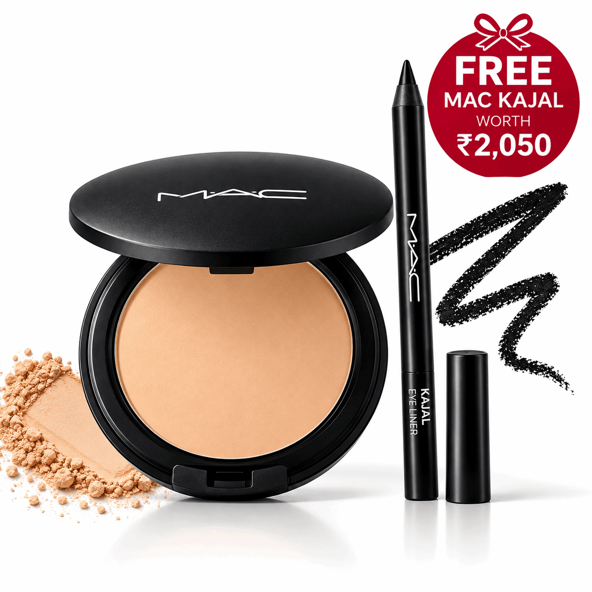 MAC Studio Fix Powder Plus Foundation + FREE MAC Kajal