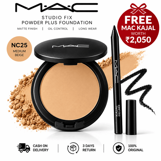 MAC Studio Fix Powder Plus Foundation + FREE MAC Kajal